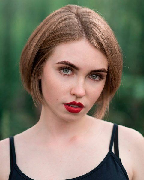 Chin-length bob