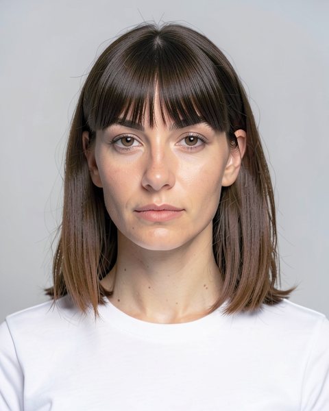 Blunt bangs haircut